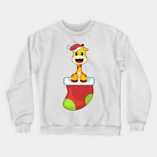 Giraffe Christmas Christmas socks Crewneck Sweatshirt